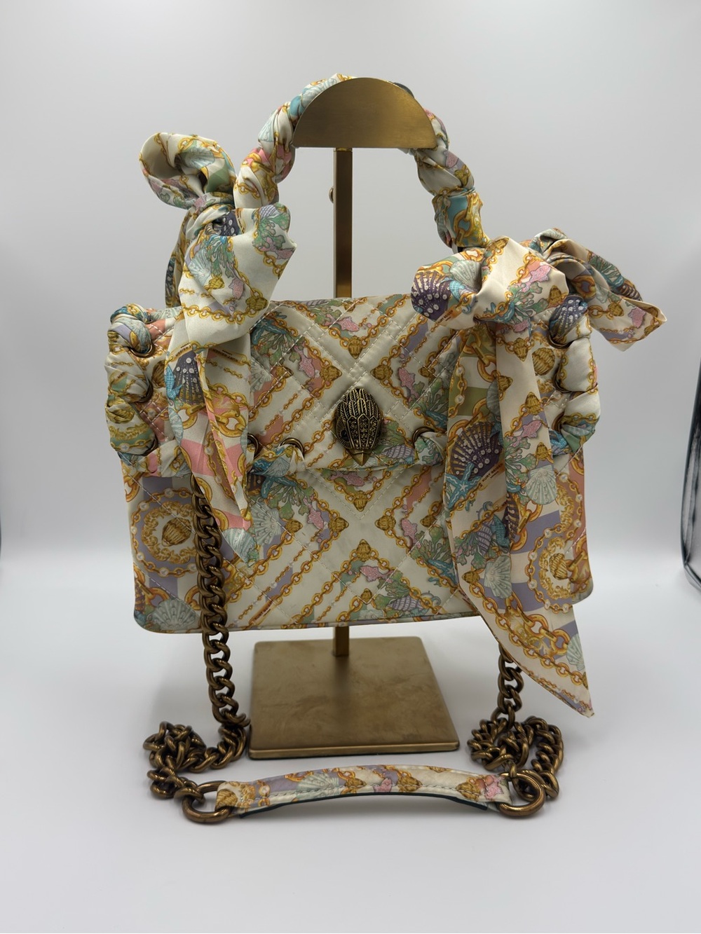 Kurt Geiger Limited Edition Scarf Kensington & Chain Top-handle / Crossbody Bag